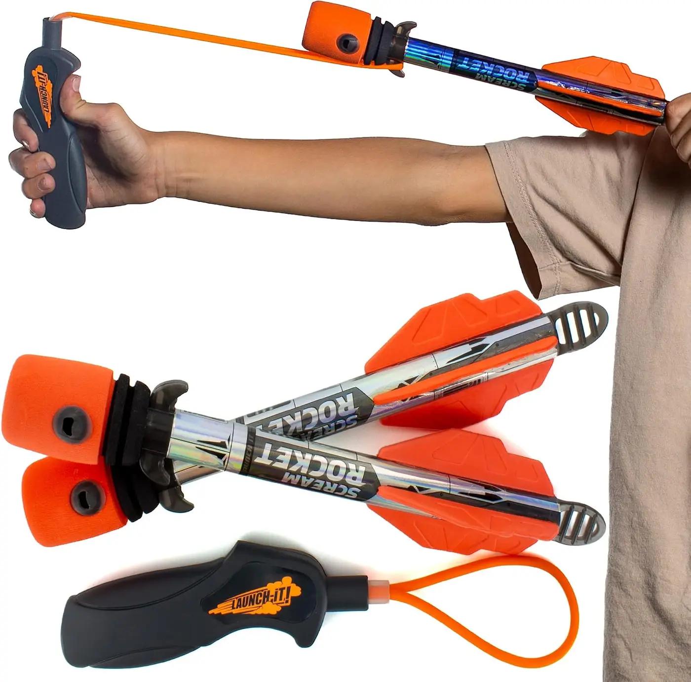 Toy Rocket Launcher for Kids: Outdoor Toys Slingshot Rocket Launchers - Best 6-10 Year Old Boy Gifts for Teens Boys &amp; Girls All Ages - Fun Summer Toys 5 6 7 8 9 10 11 12+ Year Old Boy Birthday Gifts