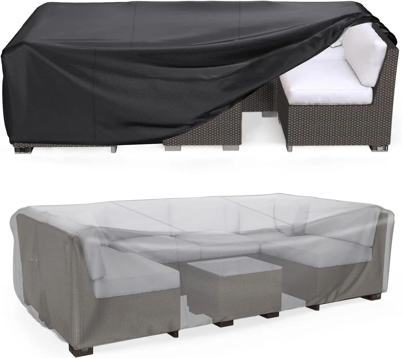 Heavy Duty Patio Furniture Covers Waterproof, Mrrihand Patio Furniture Outdoor Sectional Sofa Set , Patio Table and Chair Set Cover 89.7"L×62.2"W×28.3"H
