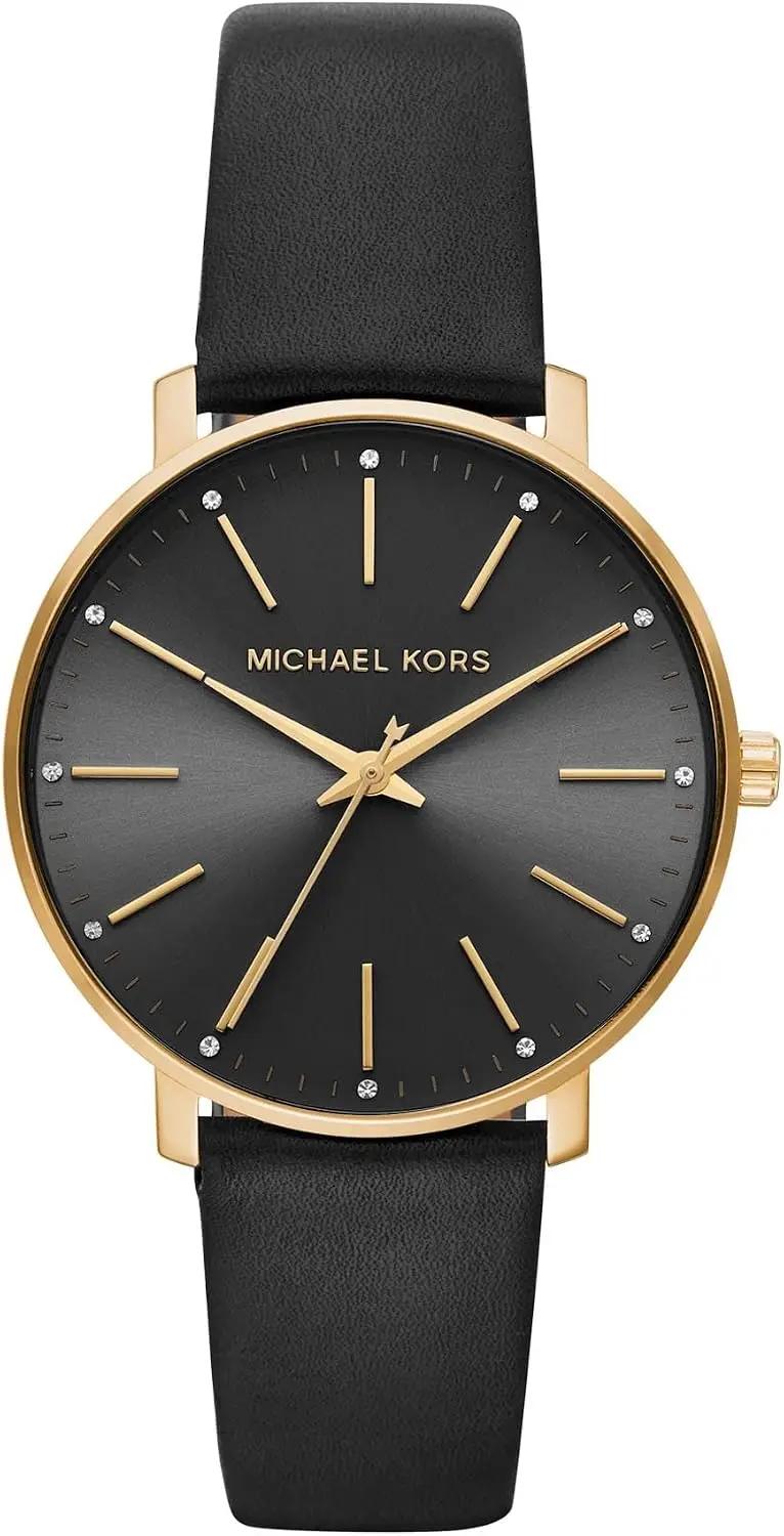 Michael Kors Pyper Women's Watch, Stainless Steel Watch for Women with Steel, Leather, or Silicone Band Leather Working Group