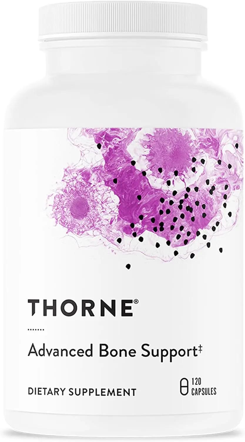 THORNE - Advanced Bone Support - Bone Health Supplement for Women &amp; Men with Calcium, Magnesium, Vitamin D, B Vitamins, Folate &amp; Boron* - Gluten, Dairy &amp; Soy-Free - 120 Capsules