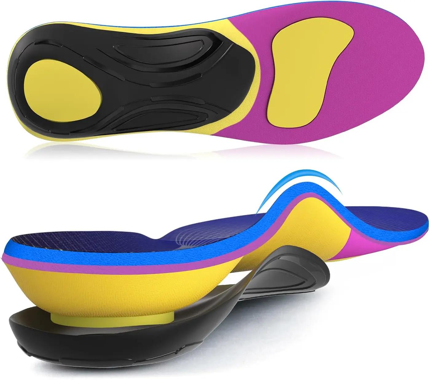 Arch Support Plantar Fasciitis Insoles: Fit Geno Orthotics Inserts for High Arch Pain Relief – Heavy Duty Shoe Inserts for Women &amp; Men 220lbs+ – for Work Boots &amp; Sneakers (Women's 8-9 / Men's 6-7)