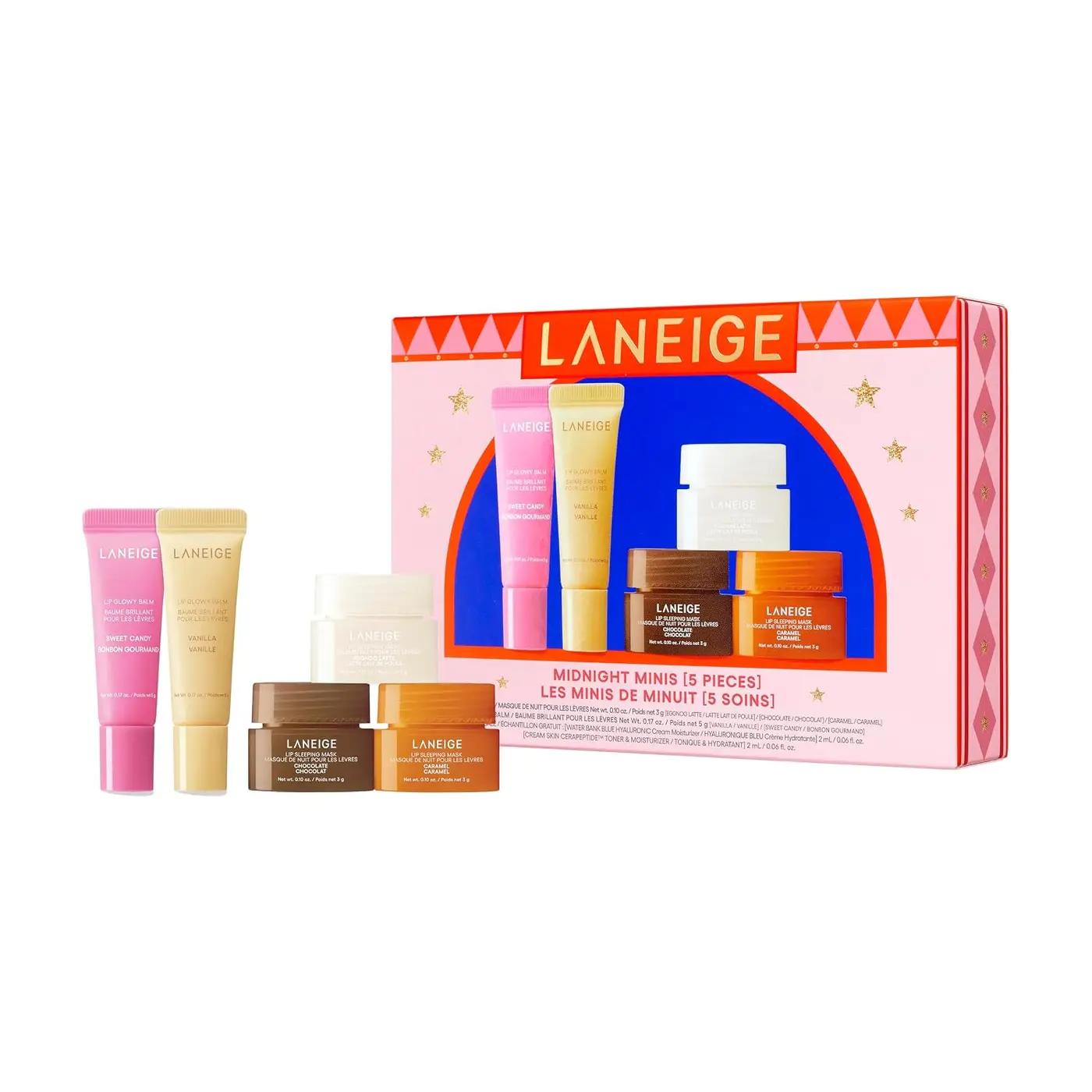 Laneige Skincare &amp; Lip Care Holiday Gift Sets – Lip Mask, Water Bank, Lip Glowy Balm – Beauty Essentials for Gifting &amp; Self-Care
