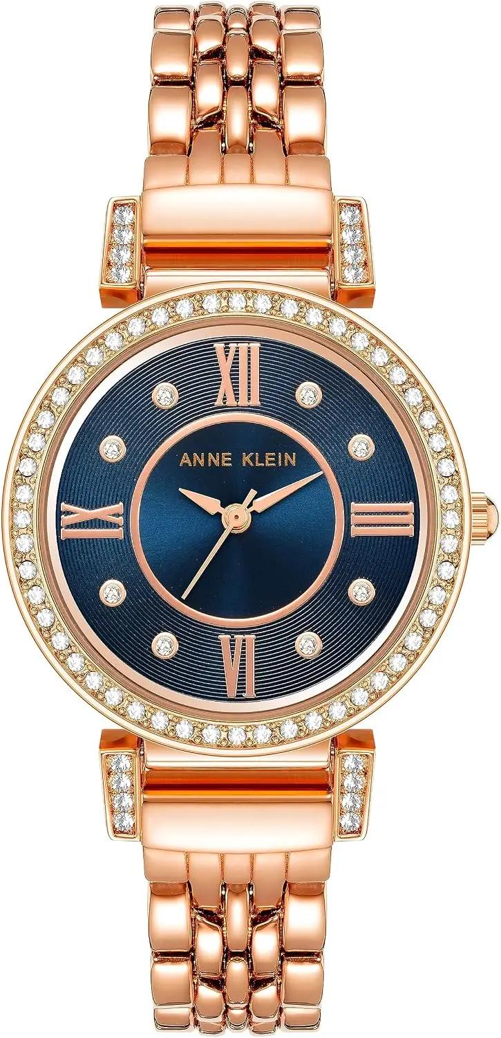 Anne Klein Women's Premium Crystal Accented Bracelet Watch, AK/2928