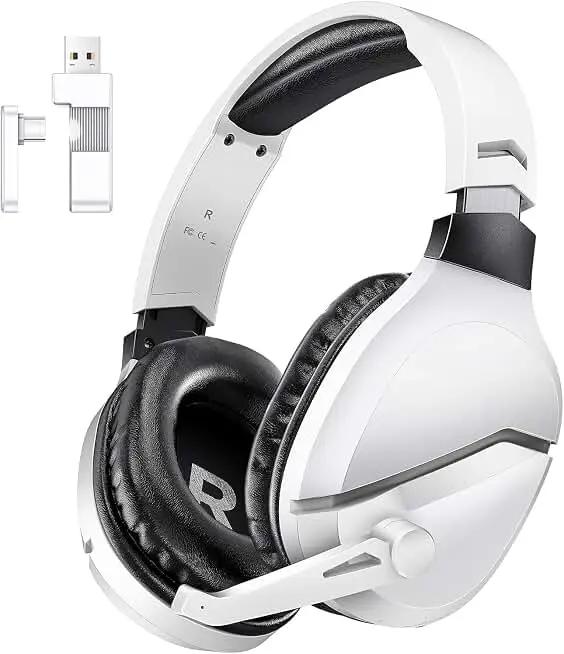 WolfLawS Wireless Gaming Headset with Noise Canceling Microphone for PS5, PC, PS4, 2.4G/Bluetooth Gaming Headphones with USB and Type-c Connector, Wired Mode for Controller Gamecube ClimeCo Certified