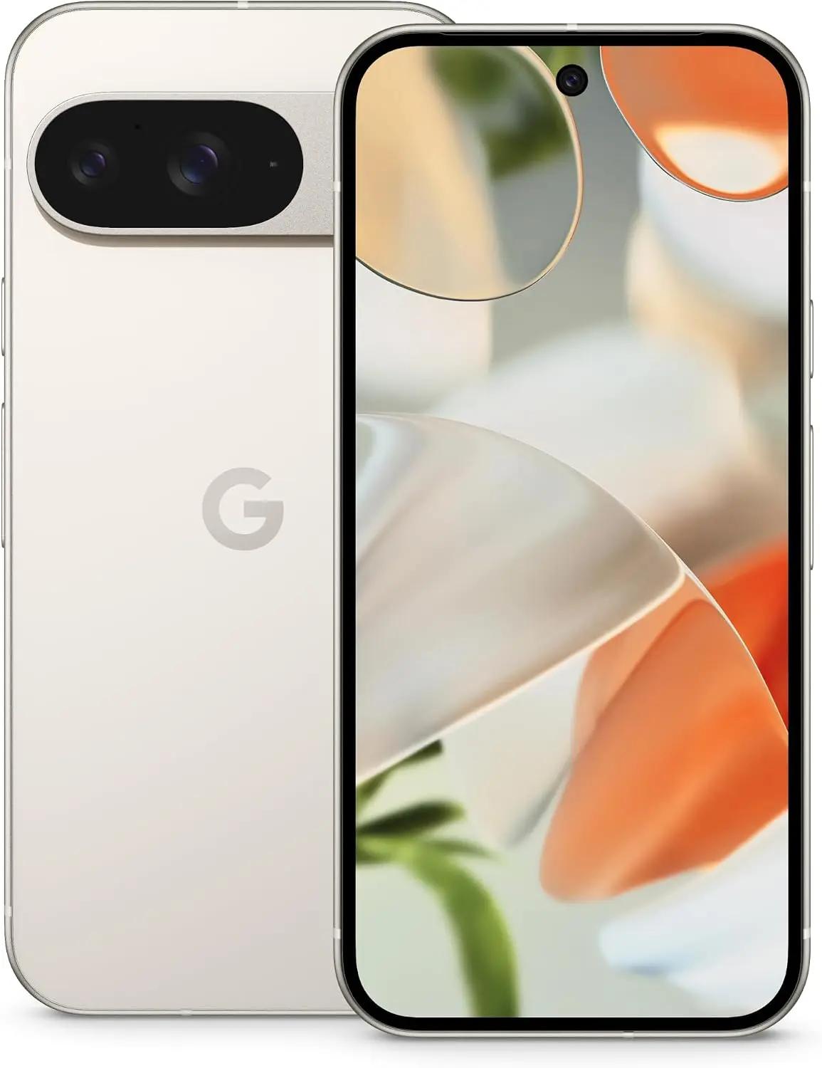 Google Pixel 9 - Unlocked Android Smartphone with Gemini, 24-Hour Battery, Advanced Camera, and 6.3" Actua Display - Porcelain - 128 GB ECOLOGO