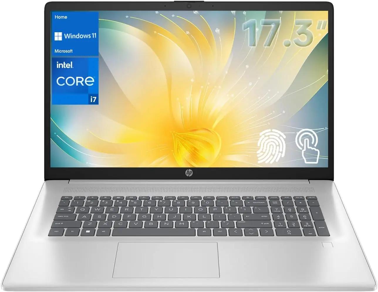 HP 2025 Latest Premium Laptop, 17.3" HD+ Touchscreen, 13th Gen Intel Core i7-1355U (> R5 7430U) High-Performance Tier Processor, 32GB RAM, 2TB PCIe SSD, FP Reader, Wi-Fi 6, Windows 11 Home