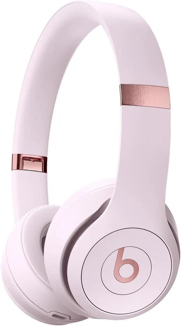Beats Solo 4 - Wireless On-Ear Bluetooth Headphones, Up to 50-Hour Battery Life, Ultra-Lightweight Comfort, Powerful and Balanced Sound, Apple &amp; Android Compatible - Cloud Pink