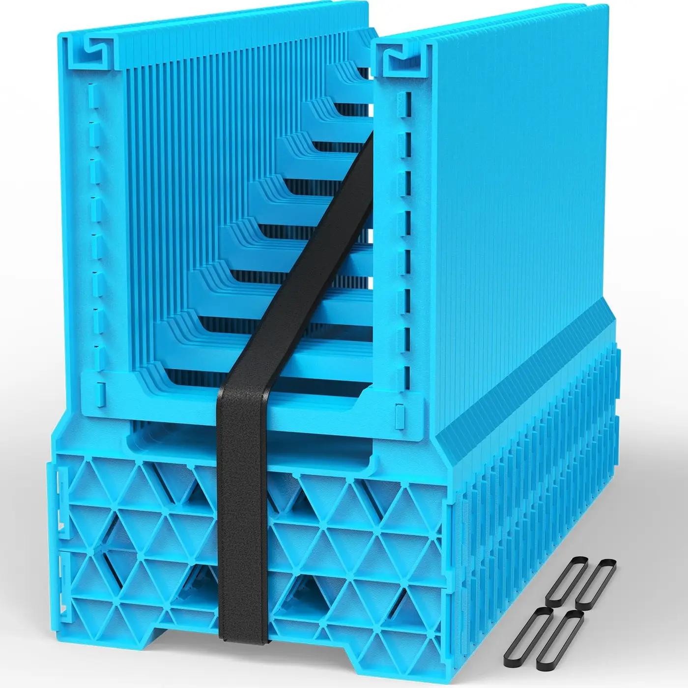 PAULINN 20FT RV Camper Sewer Hose Support, Height Adjustable Sewer Hose Support for RV Camper, Deep Cradles Design, Quick Setup and Takedown, w/Secure Rubber Band &amp; Carrying Strap