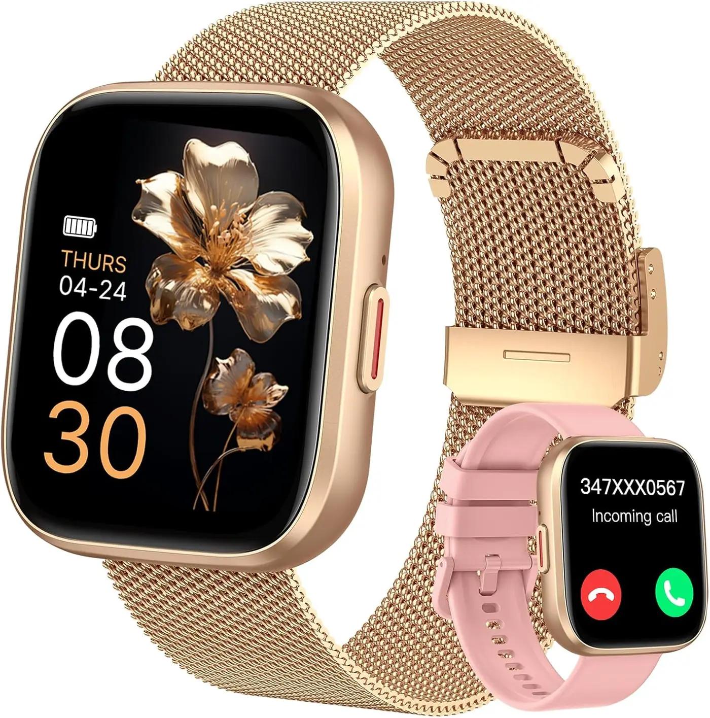 taopodo taopodo Smart Watches for Women, 1.91" HD Fitness Tracker (Answer/Make Calls), IP68 Waterproof, 120+ Sport Modes with Heart Rate and Sleep Monitor, Fitness Watch for iPhone/Android