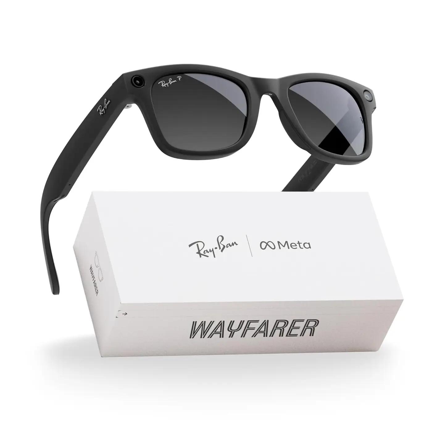 Ray-Ban Meta (Gen 2), Wayfarer, Matte Black | Smart AI Glasses for Men, Women — 2X Battery Life — 3K HD Resolution — 12 MP Ultra-Wide Camera, Audio, Video — Polarized Gradient Graphite Lenses