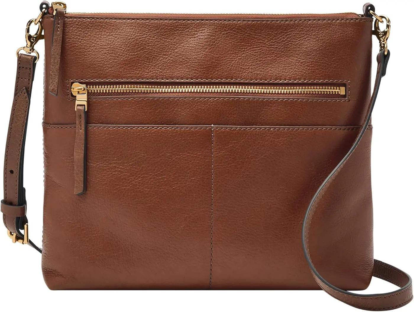 Fossil Women's Harper Leather Small Flap Crossbody Purse Handbag for Women Leather Working Group