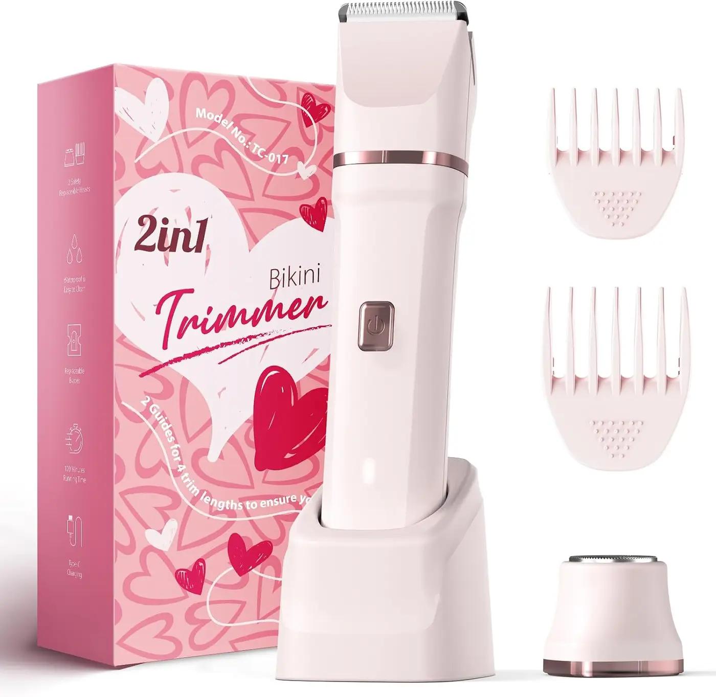 Risina Risina Bikini Trimmer for Women - Painless Electric Razors for Silk Skin,Cordless Body Shaver with Ceramic Blade, Replaceable Lady Razor, IPX7 Waterproof &amp; Easy Cleaning, Birthday Gifts for Beauty