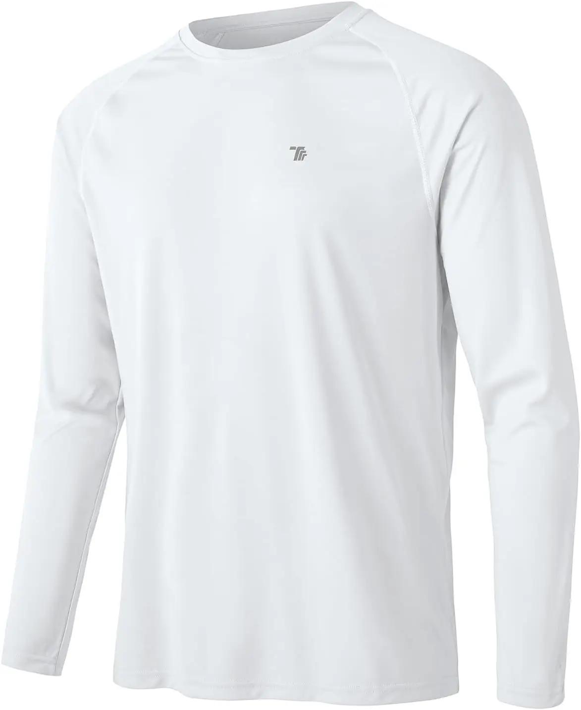 TBMPOY Mens Sun Protection Hiking Shirts Long Sleeve Water UPF 50+ SPF UV Shirts Lightweight Fishing Hiking Swimming