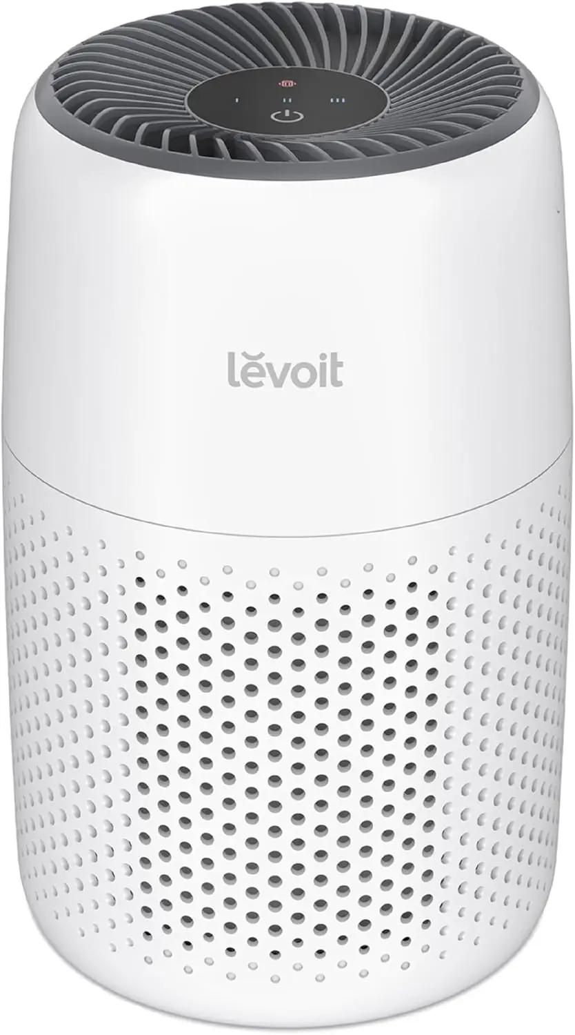 LEVOIT Air Purifiers for Bedroom Home Dorm, AHAM VERIFIED, 3-in-1 Filter Cleaner With Aroma Pad, Filters Smoke, Allergens, Pet Dander, Odor, Dust, Office, Desktop, Core Mini-P, White ENERGY STAR