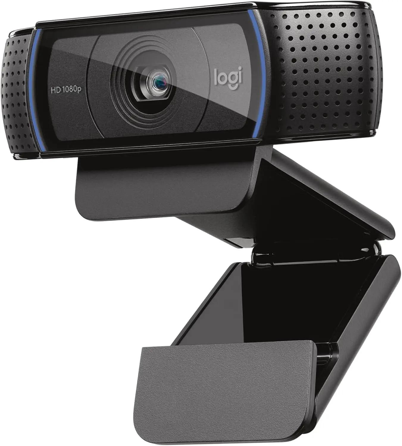 Logitech C920x HD Pro PC Webcam, Full HD 1080p/30fps Video, Clear Audio, HD Light Correction, Works with Microsoft Teams, Google Meet, Zoom, Nintendo Switch 2’s new GameChat Mode, Mac/Tablet- Black ECOLOGO