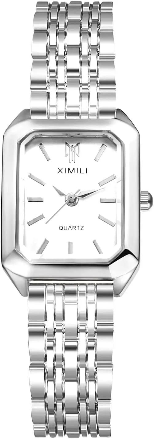 Avaner Women's Bracelet Square Watches: Gold Silver Stainless Steel Strap Analog Quartz Elegant Wrist Watches