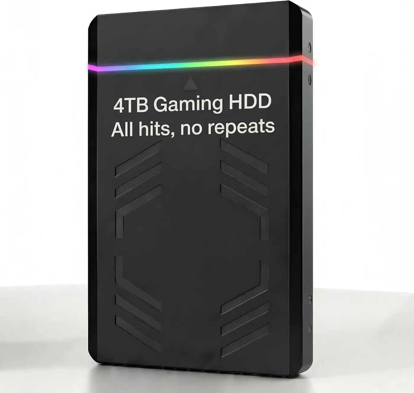 NEW 4TB retro Gaming Hard Drive 20K+ Games 3,300+ 3D/3A Titles No Duplicates with Latest Frontends &amp; Emulators Seamless Switching Across 3 Gaming Systems Simple Setup True Plug&amp;Play for Win7/ 8/10/11