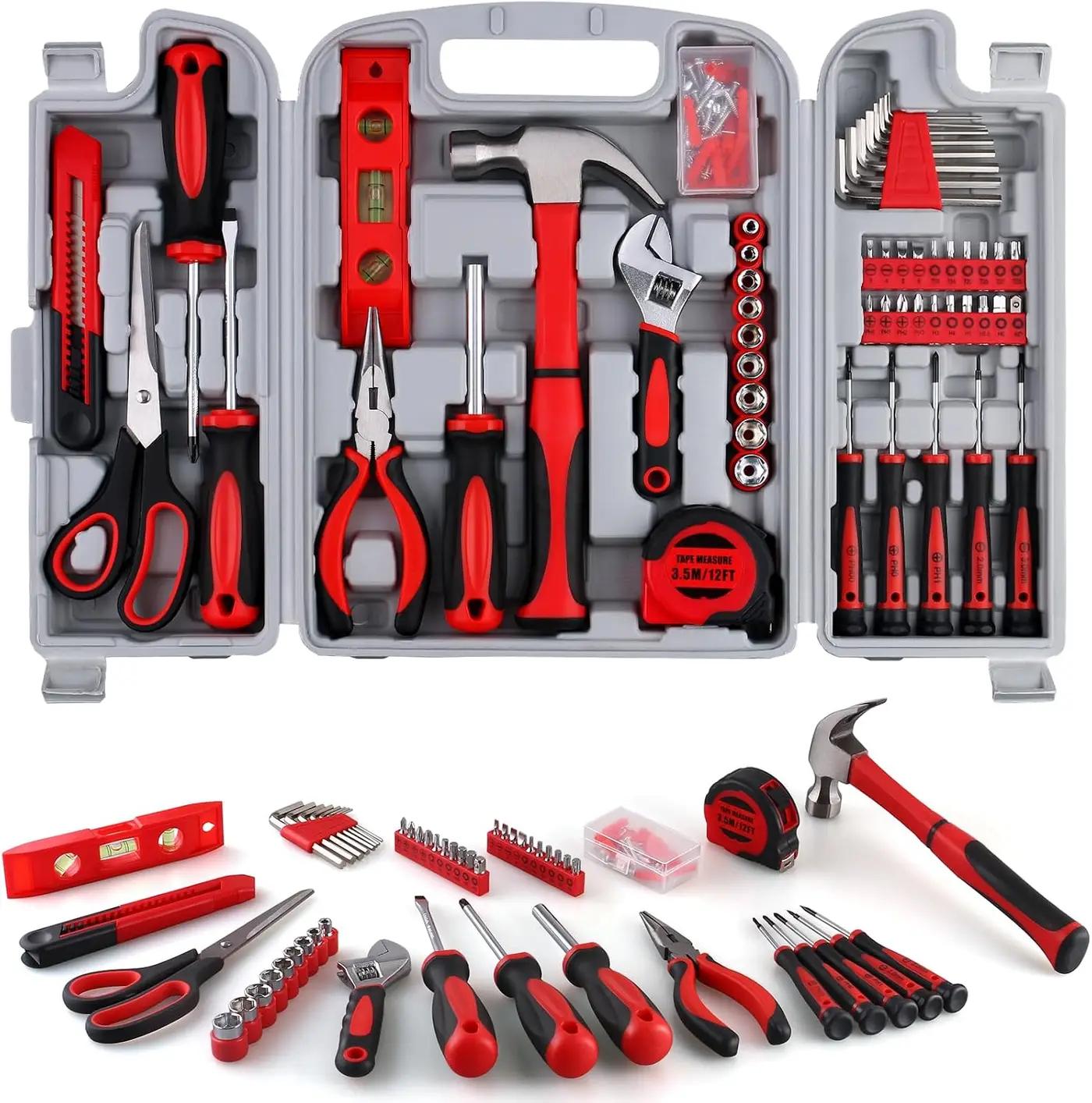WINNER 156-Piece Delicate All-Purpose Home Tool Kit in Foldable Toolbox, Unisex | Complete and Essential Hand Tools Set for General House Repairs, Dorm, Apartments, Perfect Housewarming &amp; Holiday Gift