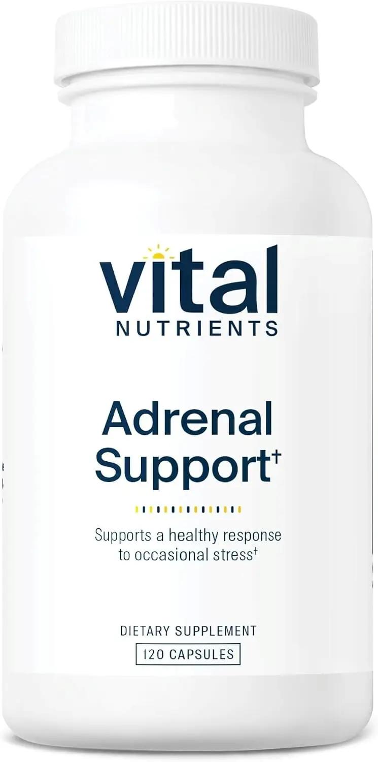 Vital Nutrients Adrenal Support - Adrenal Support Supplements for Gland Function and Cortisol Management - Supports Energy and Stress Levels - Gluten, Dairy, Soy Free - 120 Capsules