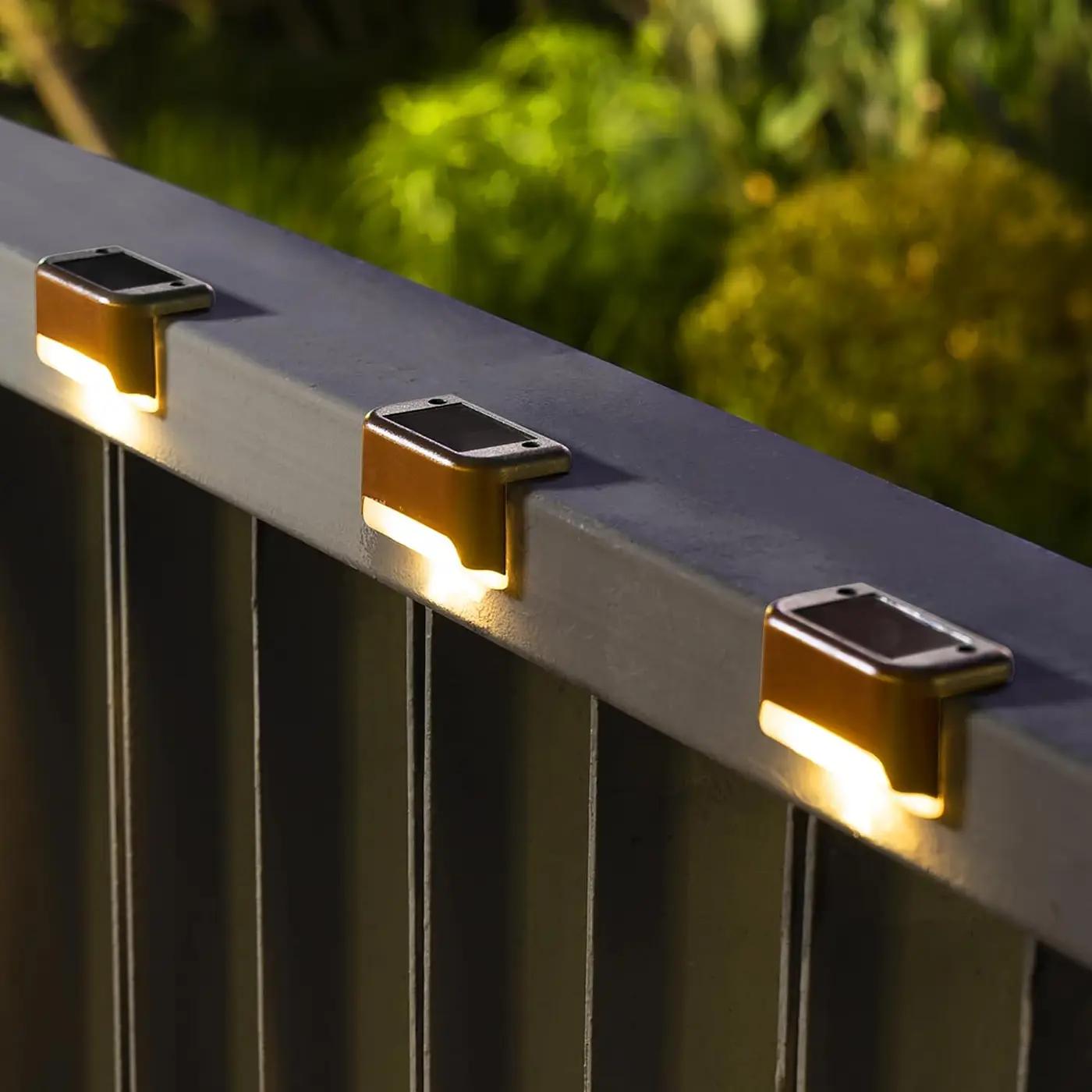 SOLPEX Solar Deck Lights Outdoor 16 Pack, Solar Step Lights Waterproof Led Solar lights for Outdoor Stairs, Step , Fence, Yard, Patio, and Pathway(Warm White) ClimatePartner certified