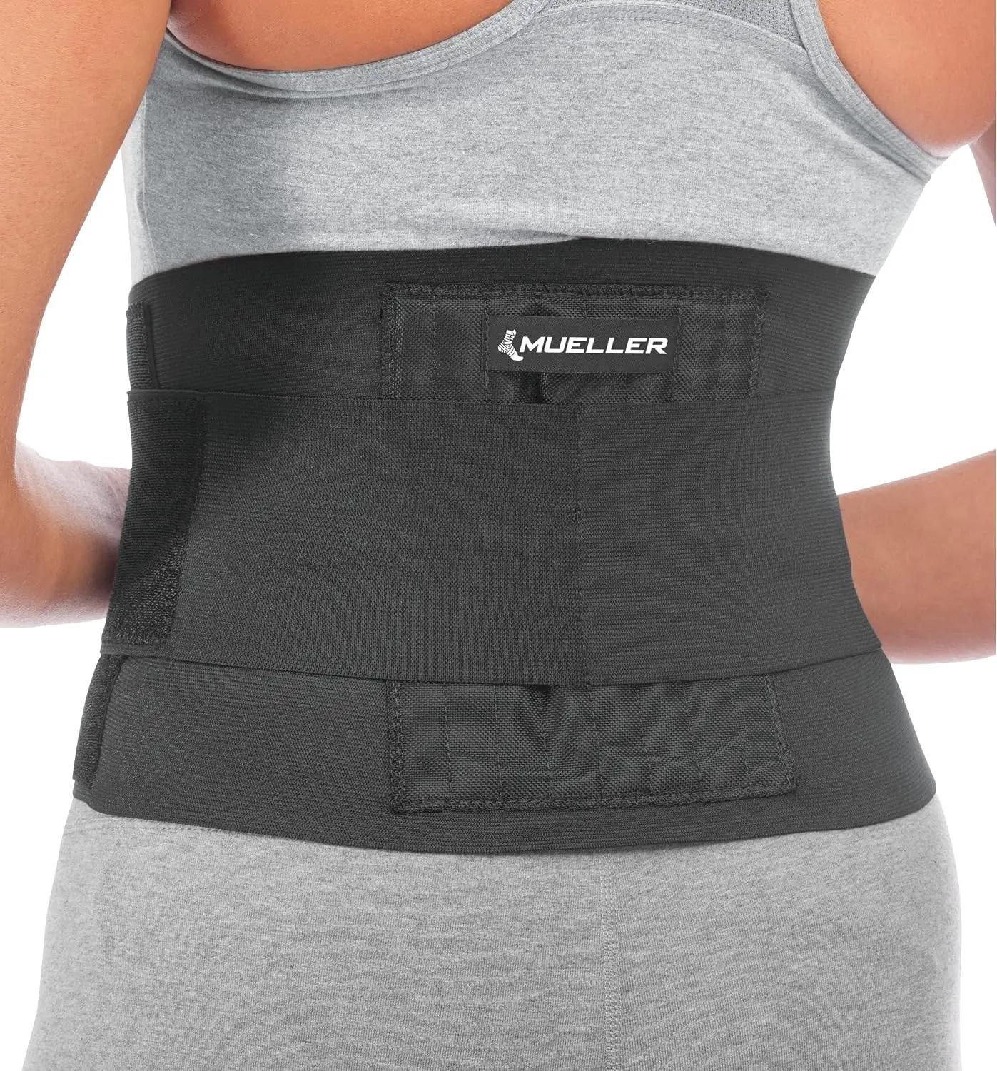 MUELLER Sports Medicine Adjustable Back Brace, Ideal for Upper and Lower Back Pain, Relief &amp; Support for Men and Women, Strains, Sciatica, Scoliosis, Black