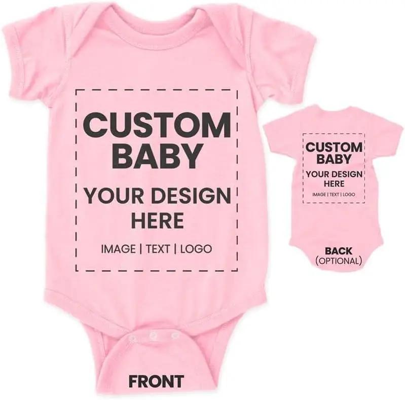 APPARELYN Custom Baby Bodysuit Design Your Own Body suit - Personalized Text Image - Baby Boy &amp; Girl Newborn Romper