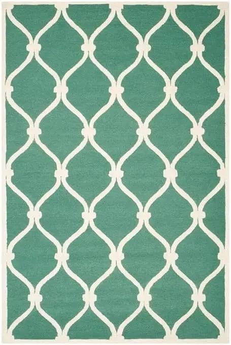 New Latest Handmade Modern Hand Tufted Nz Soft Wool Hand Tufted Green Carpet Bedroom Rug Living Room Hall &amp; Office Area Rugs (10x14 ft)