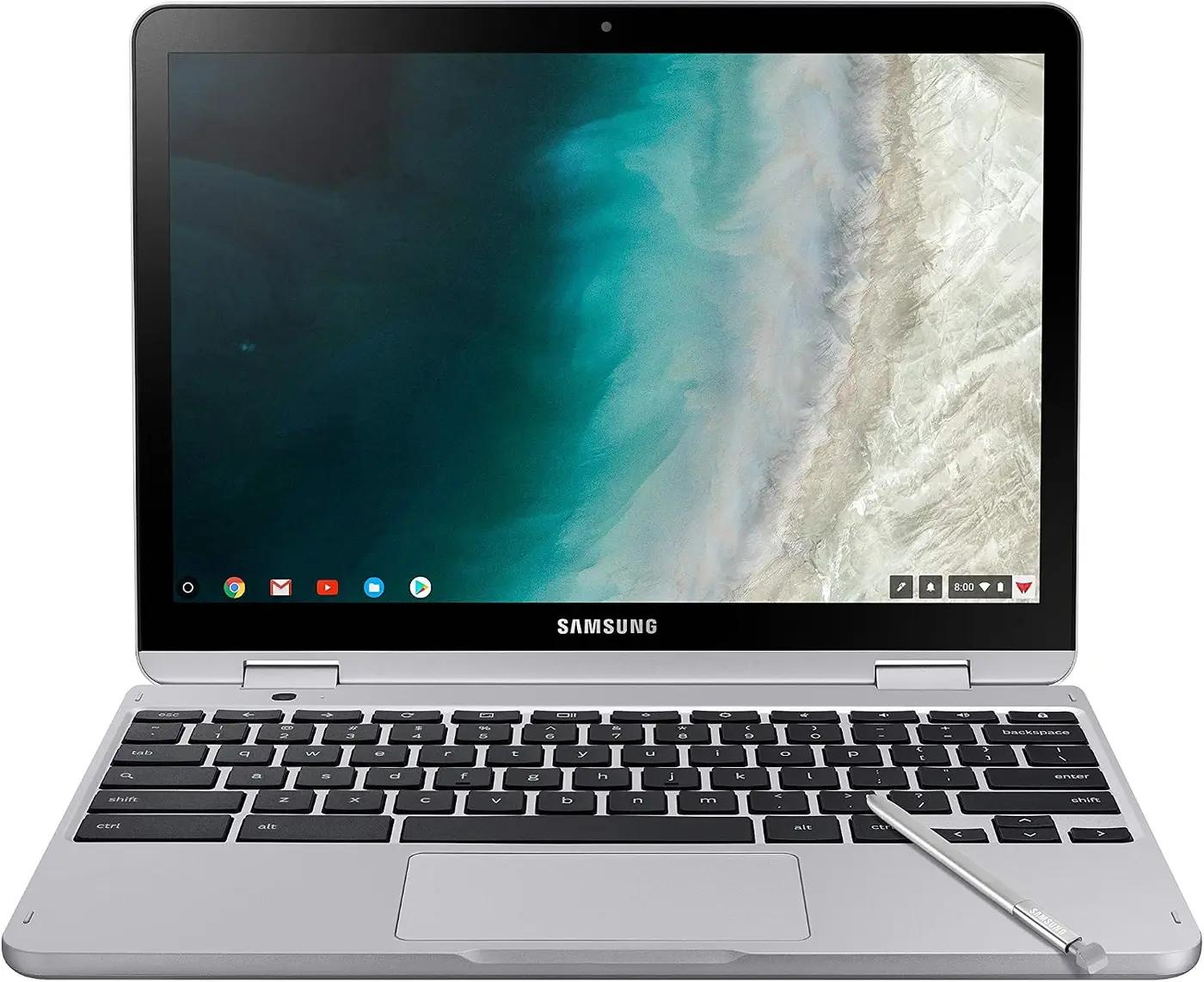 Samsung Chromebook Plus V2 2-in-1 Laptop- 4GB RAM, 64GB eMMC, 13MP Camera, Chrome OS, 12.2", 16:10 Aspect Ratio- XE520QAB-K03US Light Titan Global Recycled Standard
