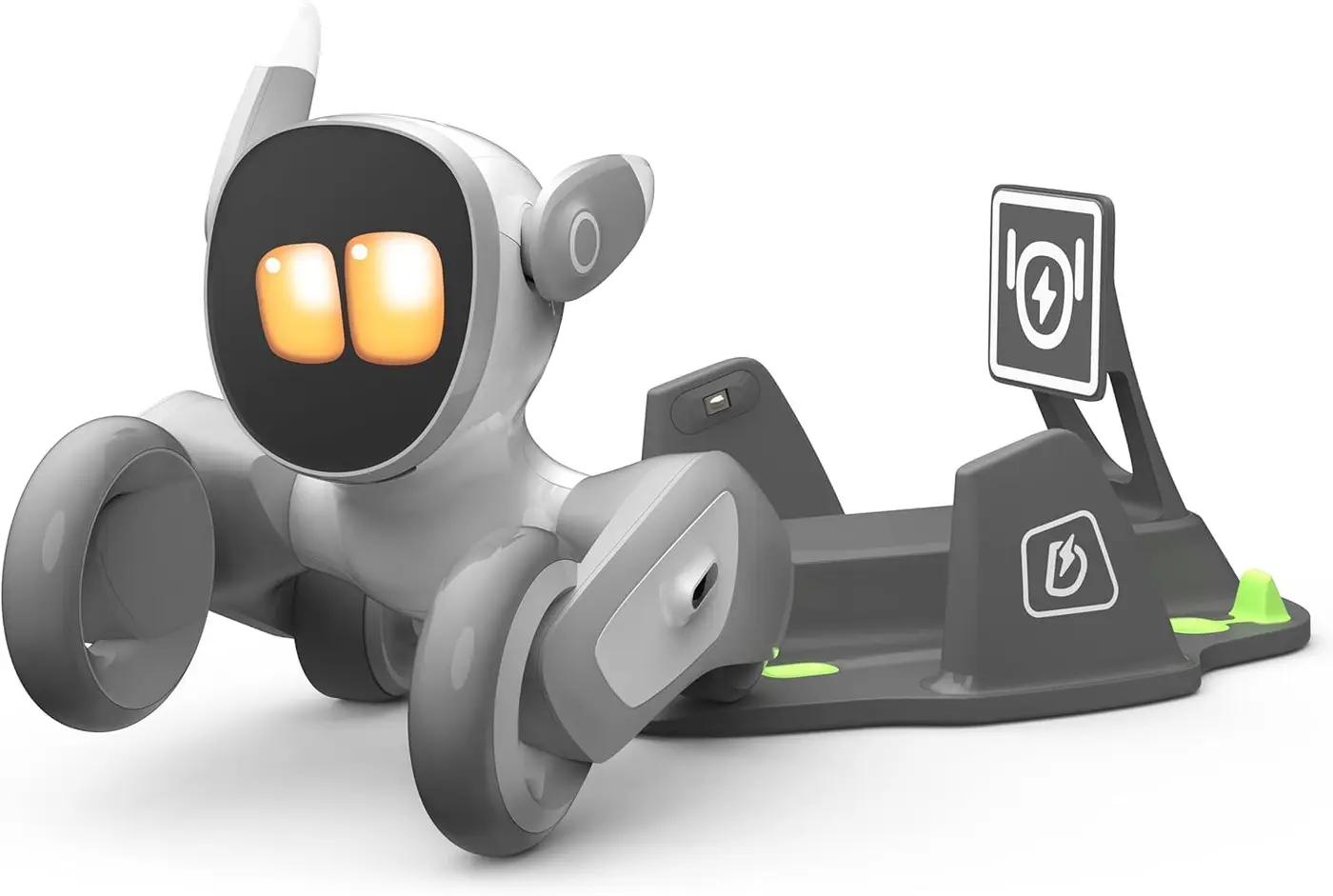 Loona Robot Pet Dog ChatGPT-4o Smart AI-Powered Companion Voice &amp; Gesture Control, Real-Time Interaction Robotics Toys for Kids, Home Monitoring - Includes Charging Dock