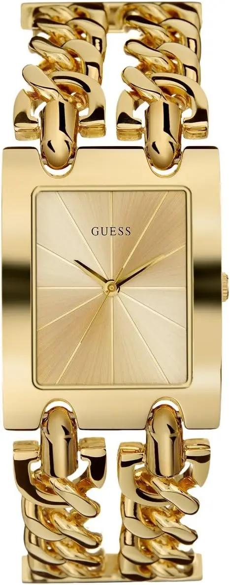GUESS Women's Silver-Tone Multi-Chain Bracelet Watch