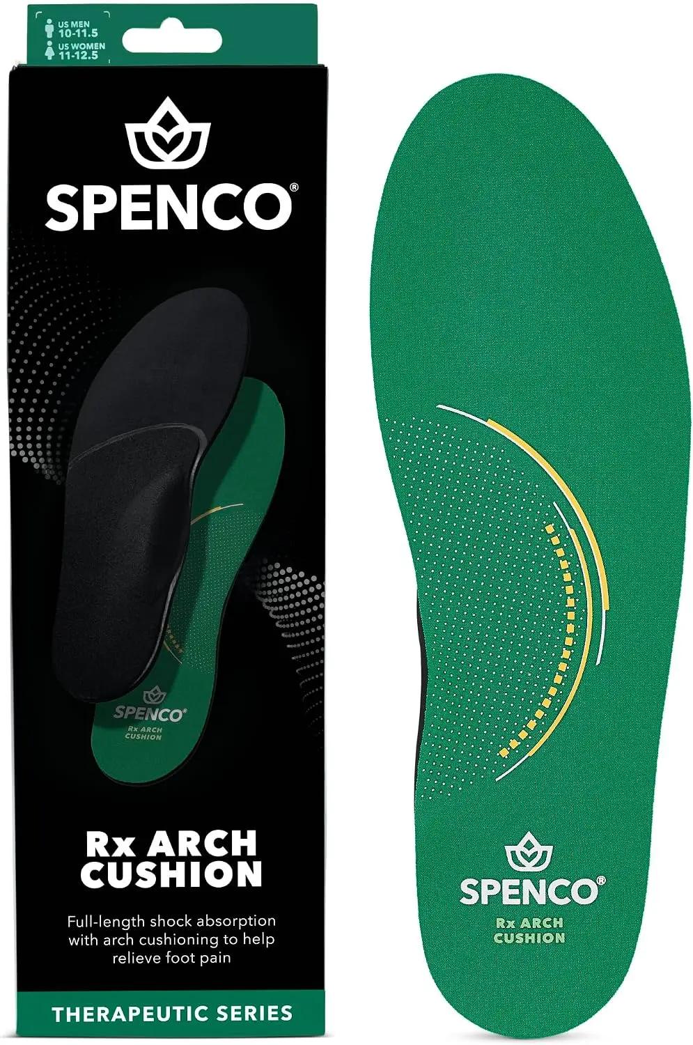 Spenco RX Arch Cushion Full Length Comfort Support Shoe Insoles, Women's 9-10.5/Men's 8-9.5