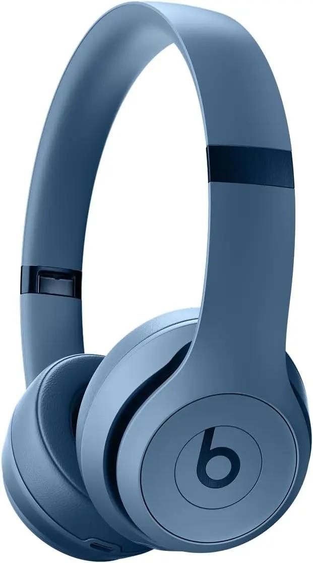 Beats Solo 4 - Wireless On-Ear Bluetooth Headphones, Up to 50-Hour Battery Life, Ultra-Lightweight Comfort, Powerful and Balanced Sound, Apple &amp; Android Compatible - Slate Blue