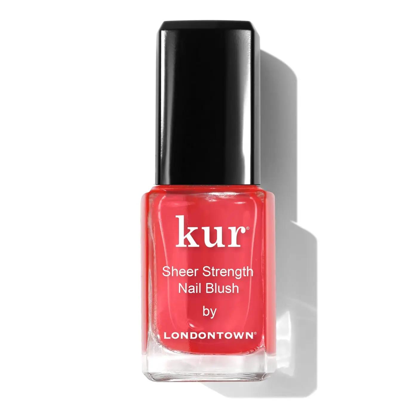 LONDONTOWN Sheer Strength Nail Blush - 2-in-1 Tinted Nail Hardener Strengthening Treatment With Jelly Finish, 0.40fl oz