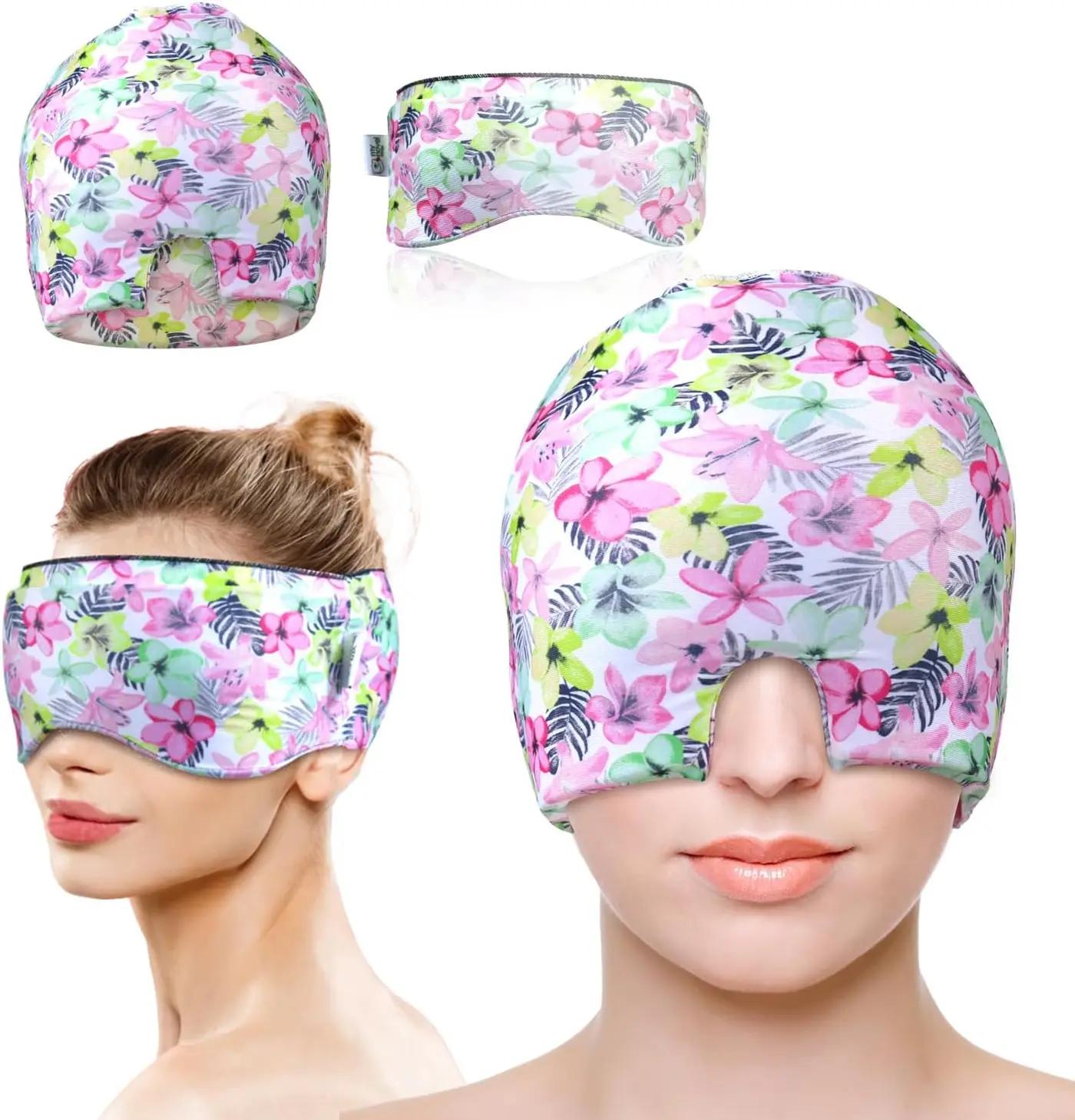 my novel things my novel things Migraine Relief Cap, Gel Cooling Eye Mask, Cooling Gel Relief 2 Pack Set, Hot/Cold Therapy, Natural Relief Cap, Instant Headache Relief, for Sinus, Puffy Eyes,Tension, Stress Relief