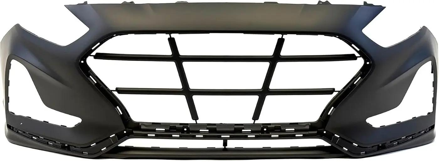 FitParts Compatible With Front Bumper Cover 2018-2019 Hyundai Sonata Non-Turbo Essential Hybrid Limited Luxury SEL SE 2.4 GLS GL. New, Primed and Ready for Paint. With Fog Light Holes. HY1000219
