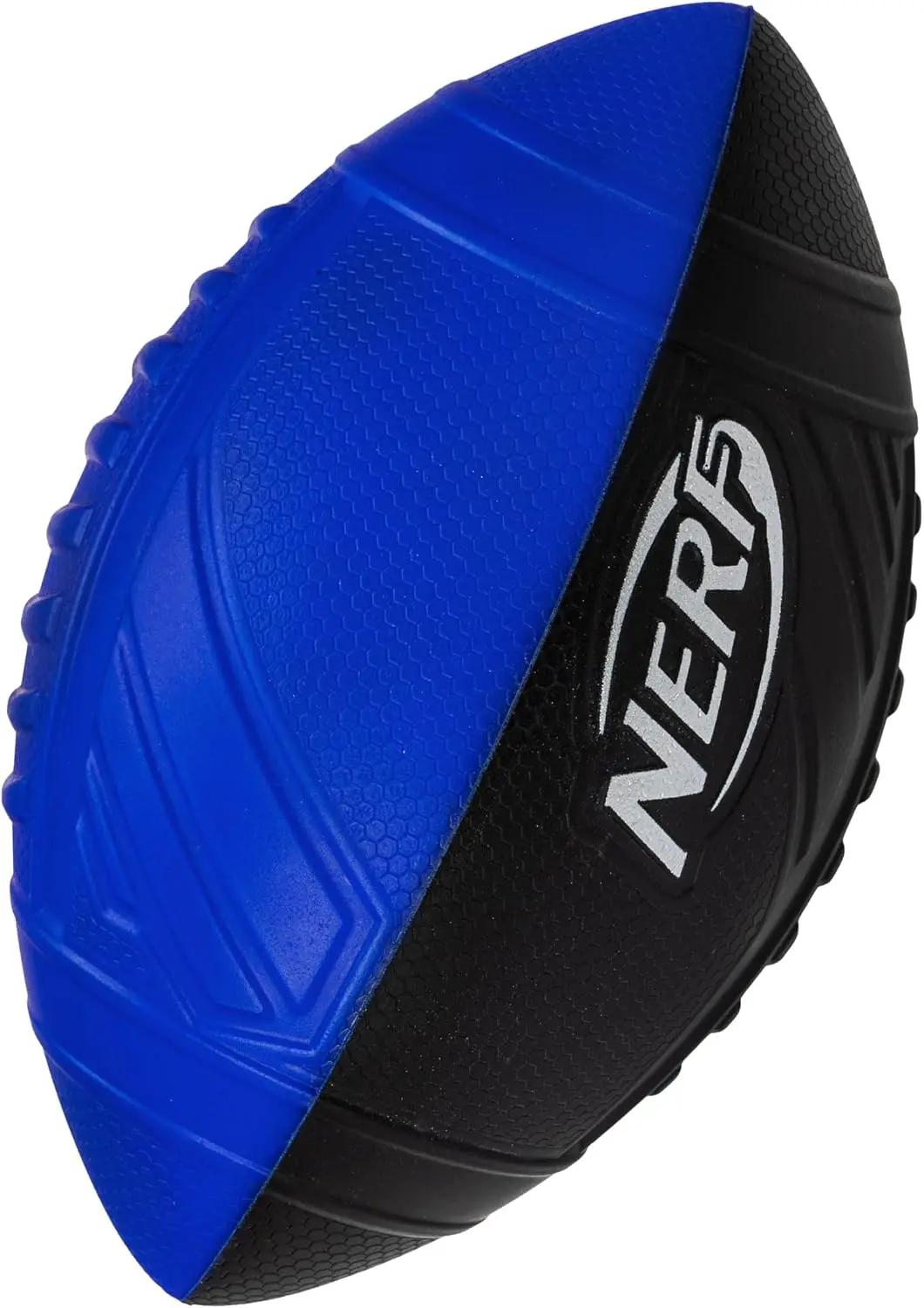 Nerf Pro Grip Football, Blue, Classic Foam Ball, Easy to Catch &amp; Throw, Sports Toys, Christmas Gifts or Stocking Stuffers for Kids