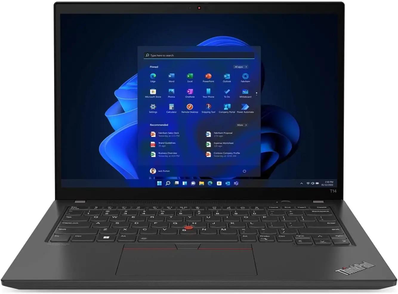 Lenovo Latest ThinkPad T14 Gen 3 Laptop, 12th Gen Intel i7-1260P (12 Cores), 14.0" FHD (1920 x 1200) IPS Anti-Glare, 24GB DDR4, 1TB SSD, Fingerprint Reader, 1080P Camera, 2.91 lbs, Win 11 Pro - Black