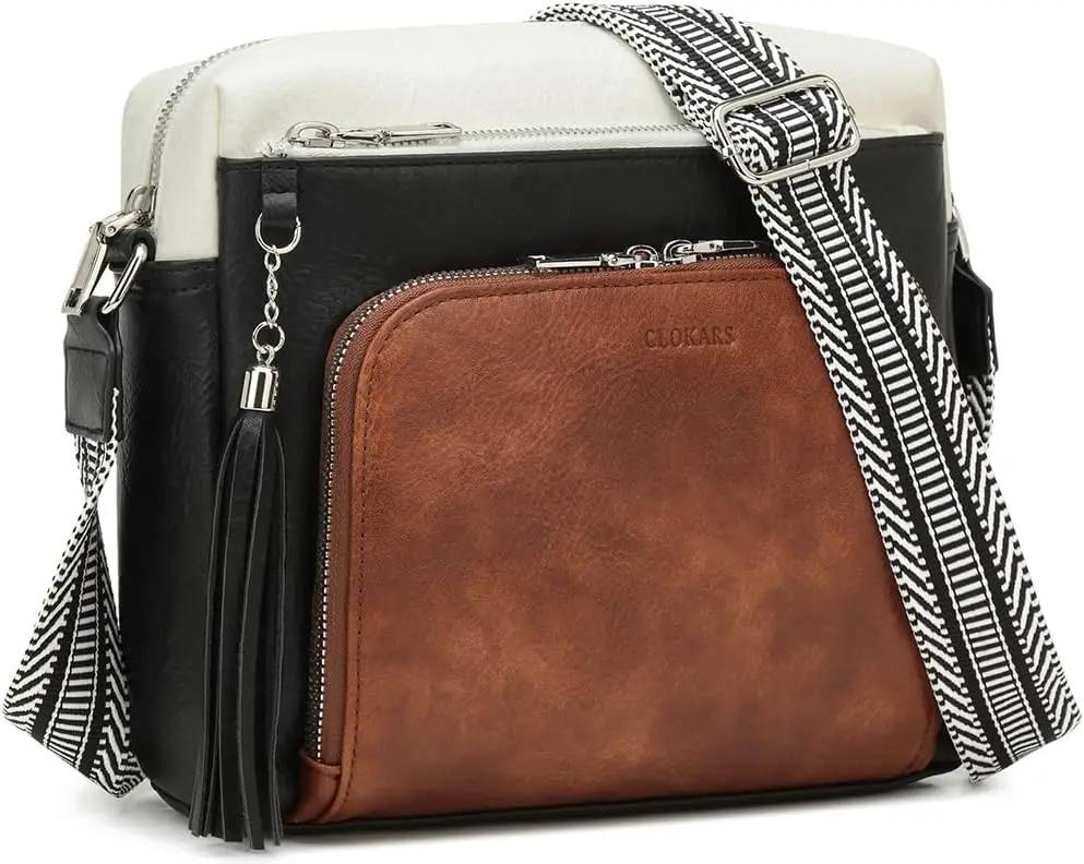 CLOKARS Crossbody Bags for Women, Medium Crossbody Purse with RFID Pockets &amp; Built in Wallet, Handbags Shoulder Bag, Gifts