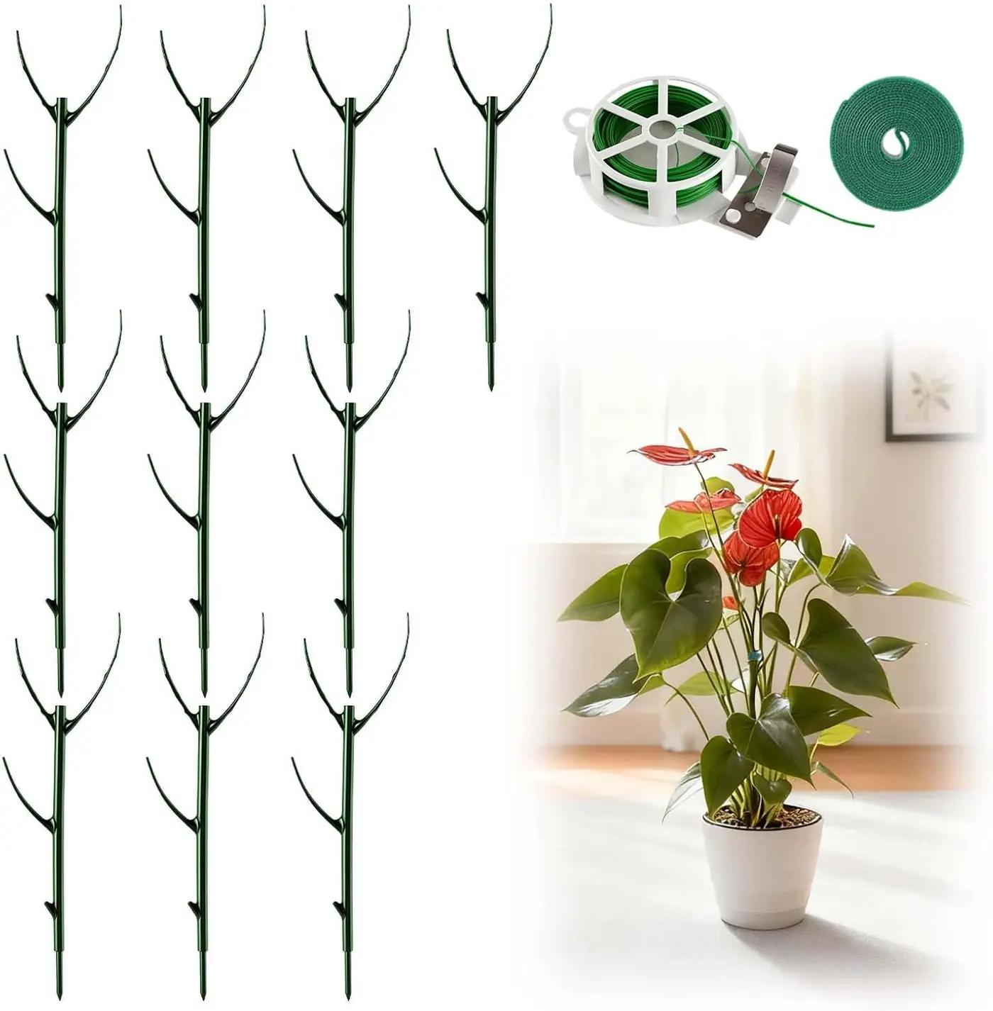 10 Pack Stackable Monstera Plant Support Stakes, Durable Climbing Plant Support Structures for Indoor Outdoor Potted Plants, Garden Stakes for Pothos, Philodendron &amp; Vine Plants