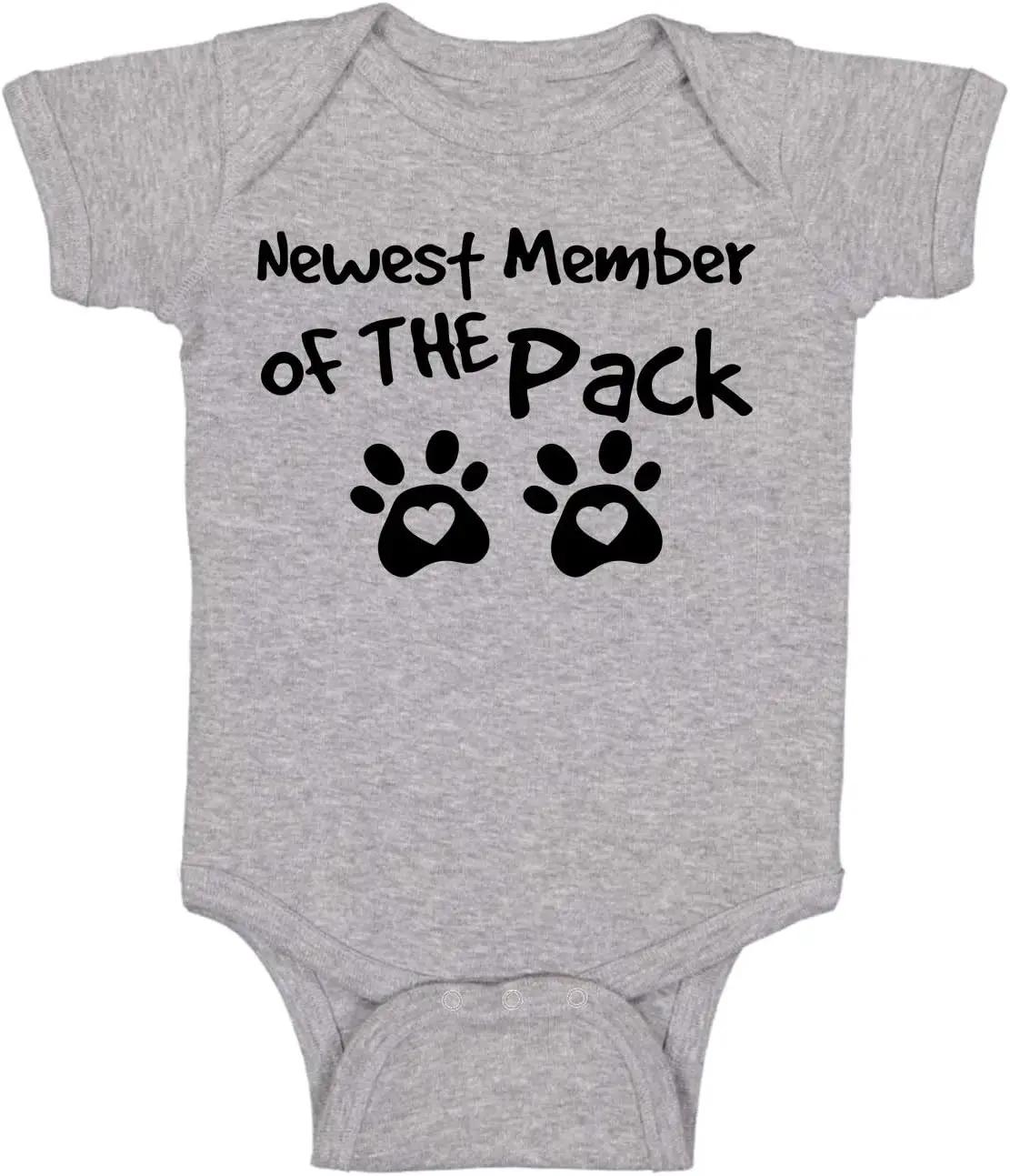 Newest Member of The Pack - Funny Baby Essentials Bodysuit - Newborn Girl Outfits Baby Romper