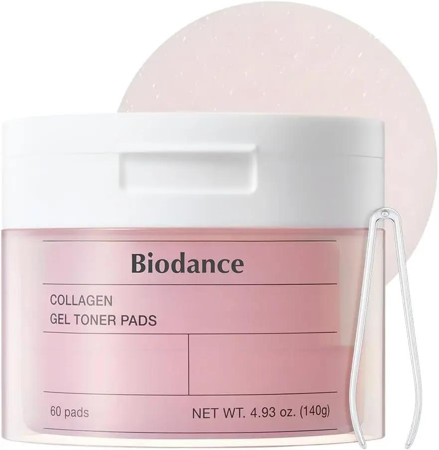 Biodance Collagen Gel Toner Pads, Pore Minimizer for Face, Improving Elasticity, Plumping Toner Pads for Sensitive Skin, Pre-Soaked Pads, Korean Skin Care, Mothers Day Giftsㅣ60 Pads