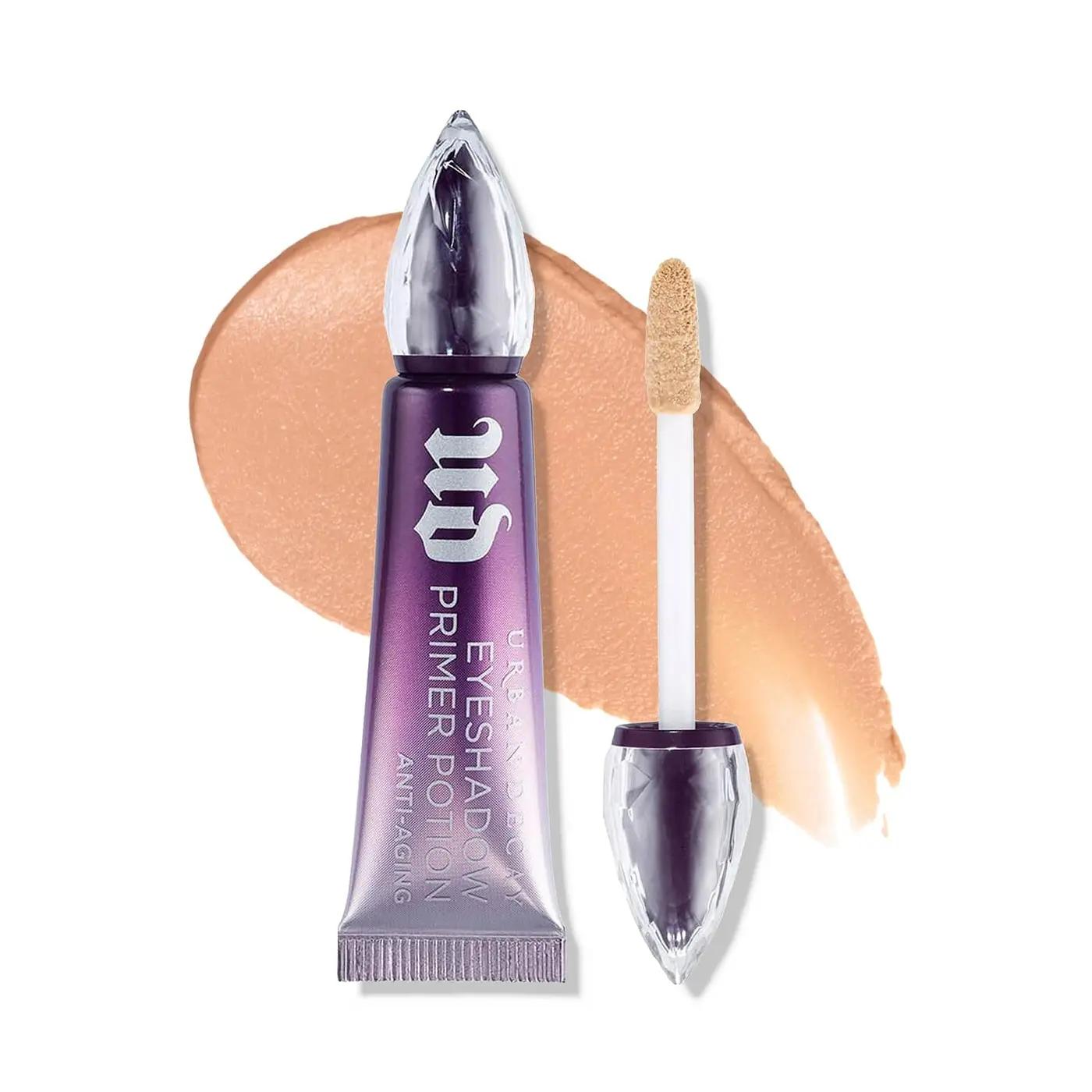 Urban Decay Anti-Aging Eyeshadow Primer Potion - Nude Eye Primer for Crease-Resistant &amp; Long-Lasting Eye Makeup, Improves Look of Fine Lines &amp; Texture, Smooths &amp; Preps Eyelid Base, Vegan, Paraben-free
