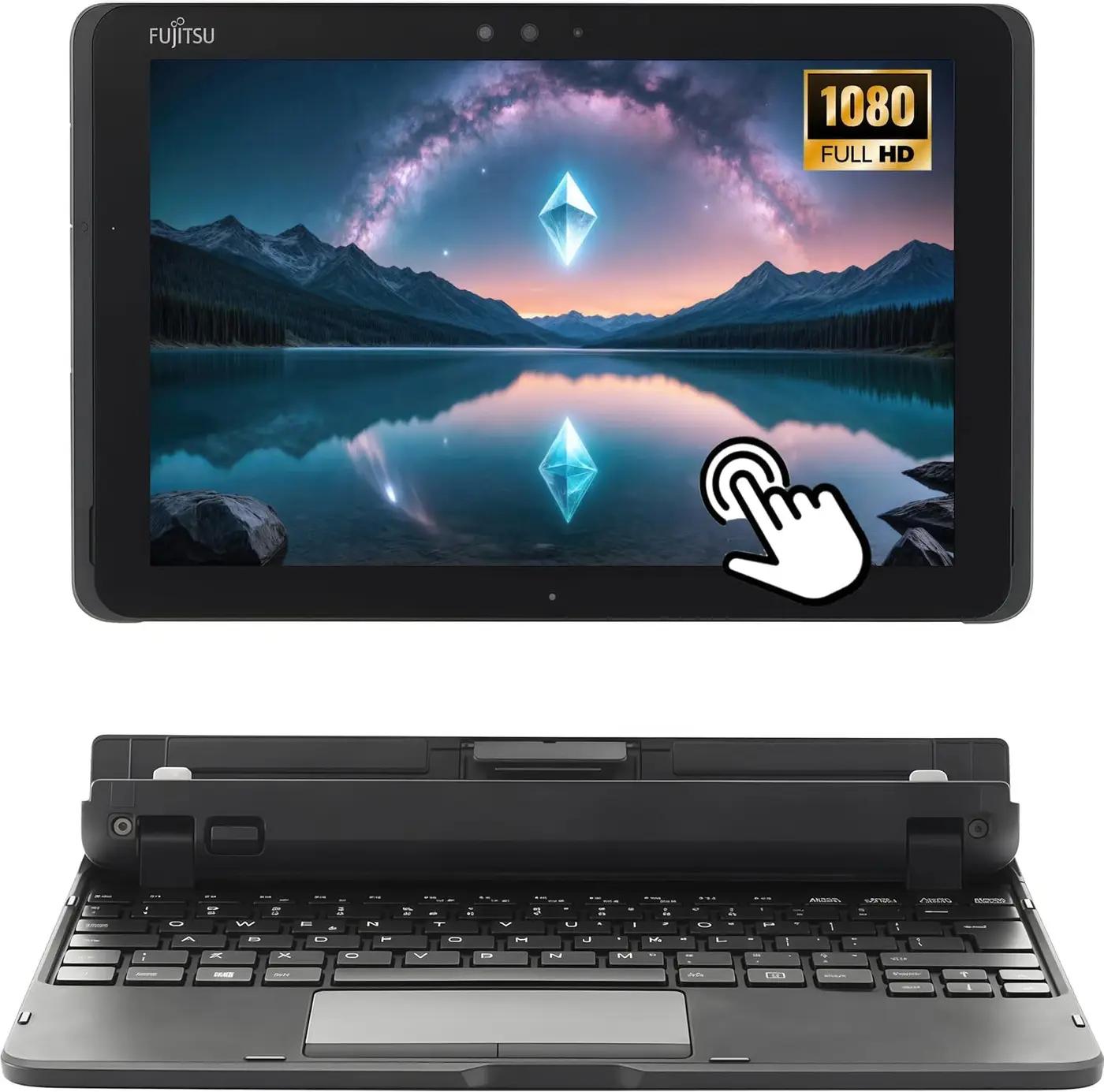 Fujitsu Stylistic Q508 Touchscreen 2 in 1 Detachable Tablet PC, 10.1" FHD Notebook, Intel Atom X5-Z8550 Processer up to 2.4 GHz Laptop, 4GB RAM, 64GB SSD, Japanese Keyboard, Windows 11 Home (Renewed)