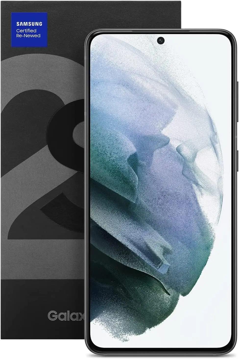 Samsung Galaxy S21 5G (128GB, 8GB) 6.2" AMOLED 120Hz, Snapdragon 888, Global 5G Volte Fully Unlocked (AT&amp;T, Verizon, T-Mobile, Global) G991U1 (w/ 25W Charge Cube &amp; Fast Wireless Charger, Gray)