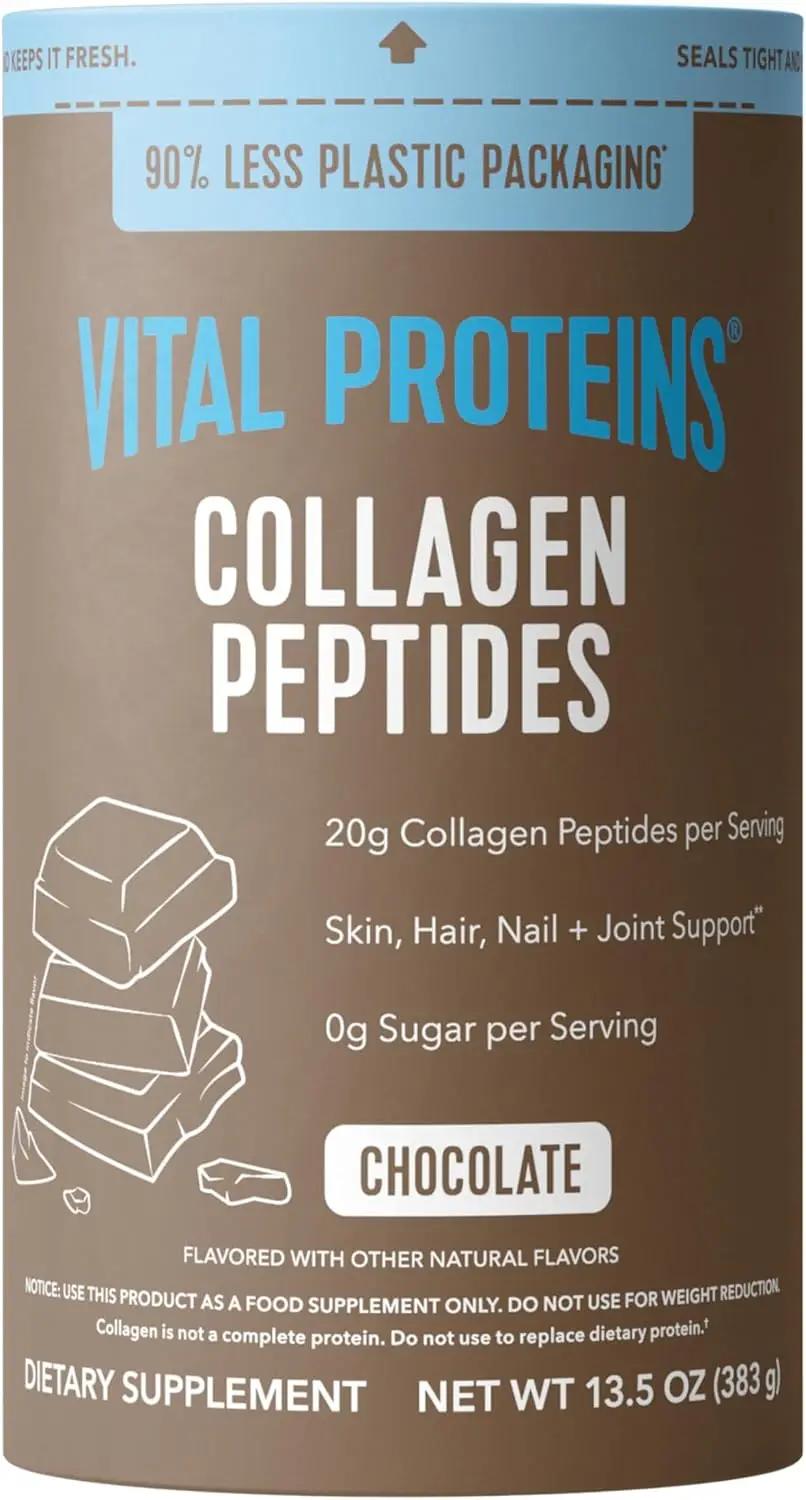Vital Proteins Collagen Peptides Powder - Chocolate Powder for Hair, Nail, Skin, Bone &amp; Joint Health, 13.5oz Rainforest Alliance