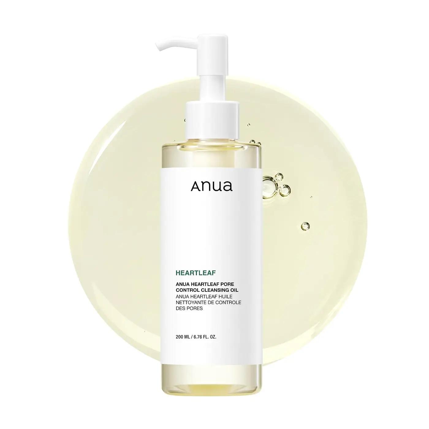 Anua Heartleaf Pore Control Cleansing Oil, Pore Cleanser, Sebum Care, Gentle Melting Oil Cleanser for Face, Safe For All Skin Type, Daily Hydrating Makeup Remover, Korean Skin Care (6.76fl.oz)
