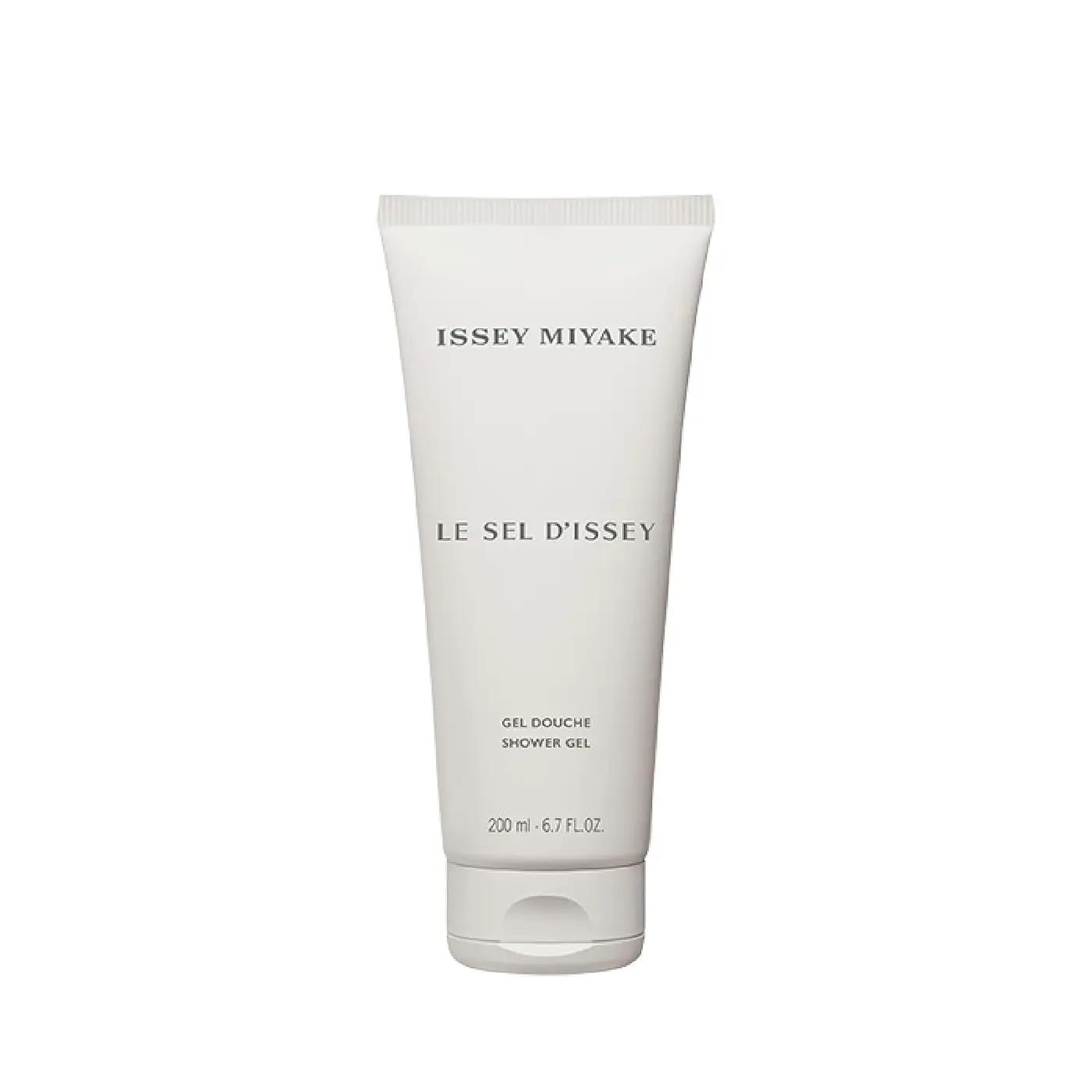 Issey Miyake Le Sel d'Issey Shower Gel - Fresh Woody Marine Shower Gel for Men - With Salt Accord, Marine Seaweed, Ginger &amp; Cedarwood - 6.7 oz
