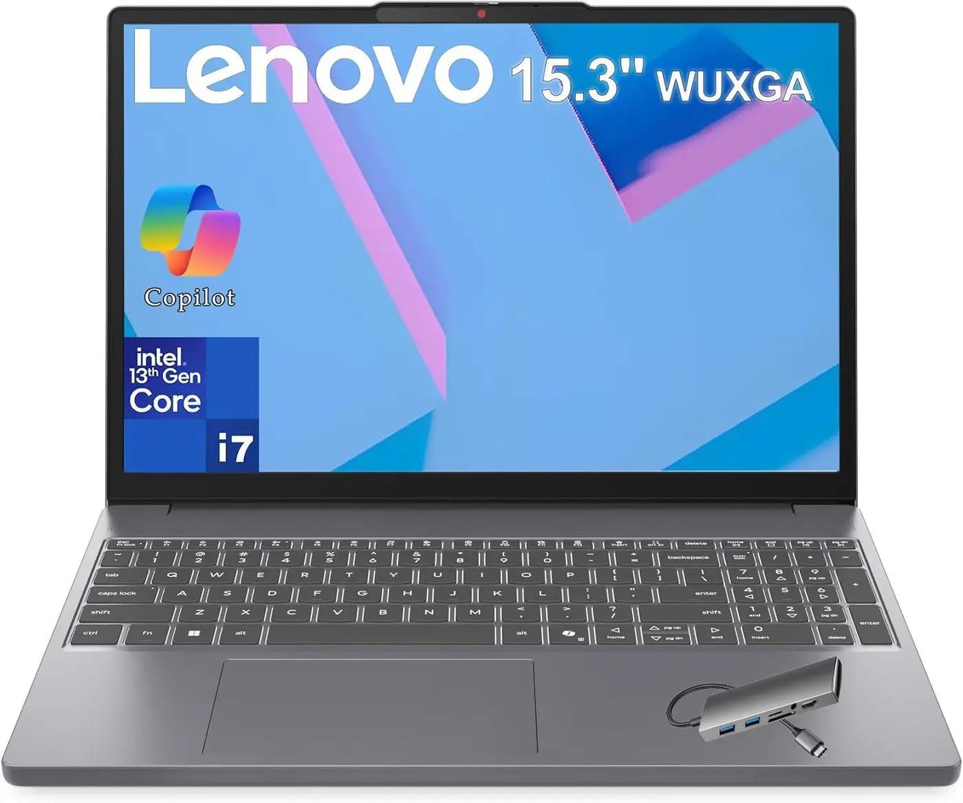 Lenovo Laptop Computer, 15" WUXGA IPS, Intel 10-Core i7-13620H, 24GB DDR5 RAM, 1TB PCIe SSD, WiFi 6, Numeric Keypad, USB-C HUB, Windows 11 Home, Copilot AI PC for Professionals, Students &amp; Business