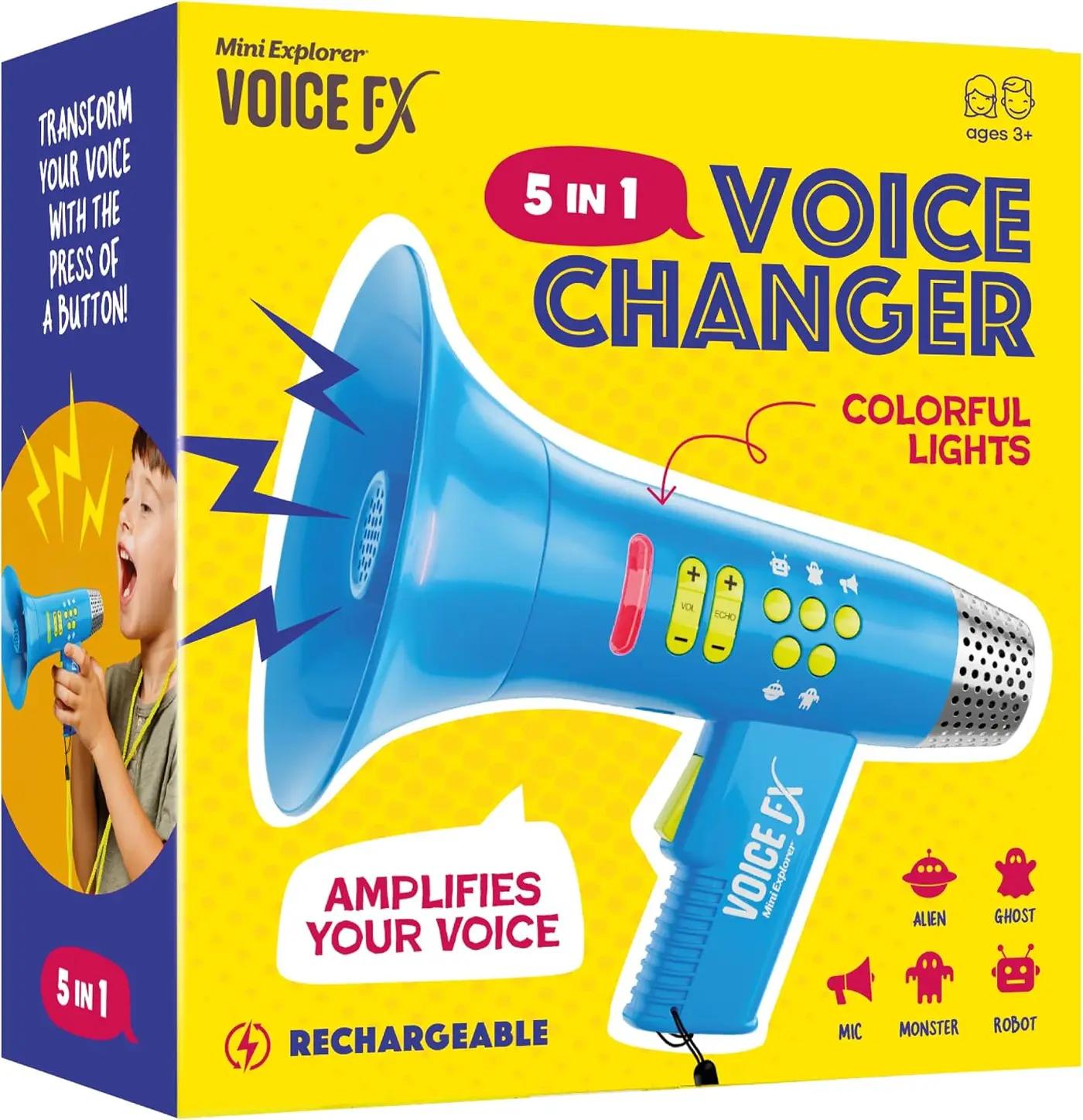 Mini Explorer Voice Changer for Kids - Gifts for Kids - Voice Changing Device for Boys &amp; Girls Ages 3-8+ Olds Birthday Gifts for 3, 4, 5, 7, 8 Year Old Boy - Toys Gift Ideas for Kid, Toddler