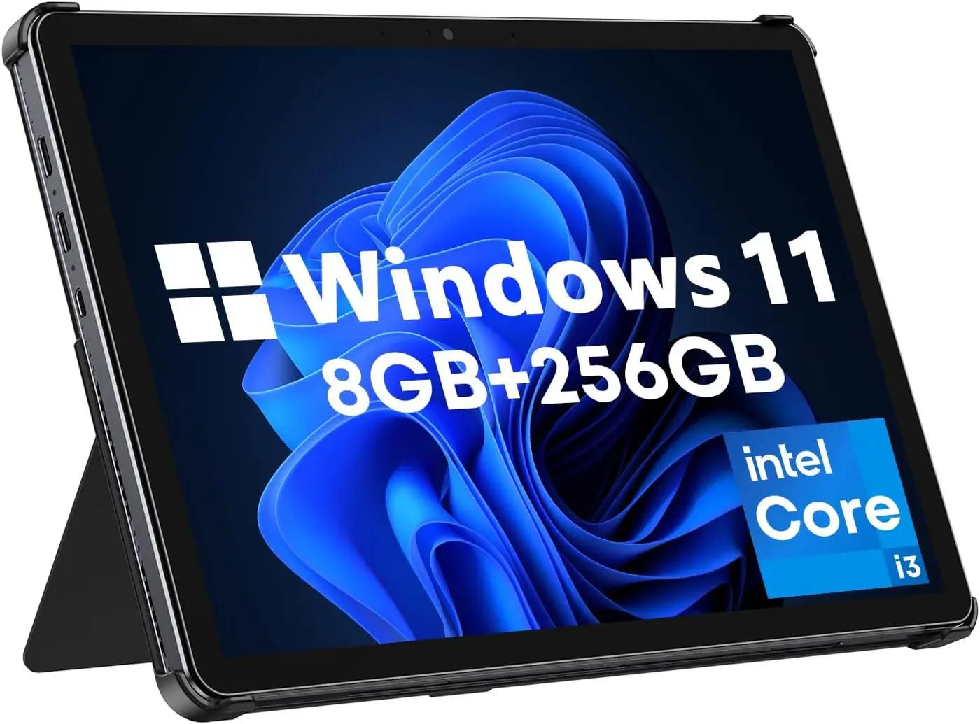CHUWI Windows 11 Tablet 10.1'', 8GB RAM 256GB SSD, Intel Core i3 (3.9GHz), Expandable to 2TB, Windows Tablet PC, IPS HD Touchscreen, 4K HDMI, 5MP AF Camera, WiFi 6, BT5.3, USB3.2, with Case